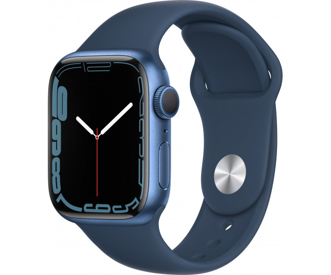 Apple Watch Series 7 GPS 41mm Blue Aluminum Case With Blue Sport Band (MKN13) 